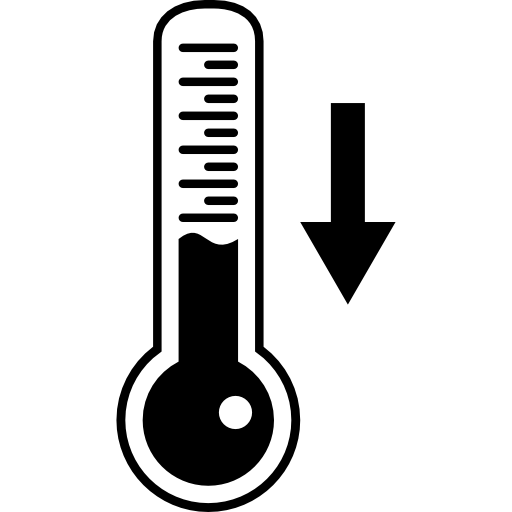 Descending temperature on thermometer tool